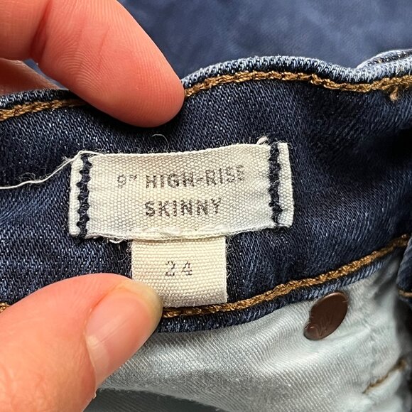 Madewell 9" High-Rise Skinny Jeans in Larkspur Wash Size 24 TENCEL Denim Edition - Picture 6 of 16